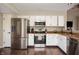 Functional kitchen featuring white cabinets, stainless appliances, and recessed lighting at 3510 Oak Tree Cir, Indianapolis, IN 46227