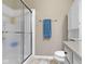 Bathroom features a walk in shower and towel rack at 419 Dovetree Dr, Danville, IN 46122