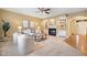 Spacious living room with built-in shelving, fireplace, and neutral color palette at 442 Athens Pl, Westfield, IN 46074