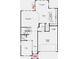 Layout of the first floor including flex room, powder room, kitchen, dining room, sun room and 2 car garage at 4774 E Summerfield Dr, Camby, IN 46113