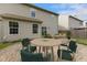 Spacious backyard with a patio and outdoor seating, perfect for relaxation and entertaining guests at 518 Carthage Cir, Westfield, IN 46074