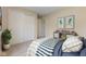 Comfortable bedroom featuring a single bed, large closet, and a soft, neutral color palette at 518 Carthage Cir, Westfield, IN 46074
