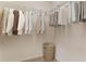 This walk-in closet features wire shelving and hanging rods for optimal organization at 518 Carthage Cir, Westfield, IN 46074