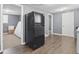 Open kitchen with a large refrigerator and an efficient layout at 6303 Bertha St, Indianapolis, IN 46241