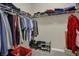 Walk-in closet featuring ample space for hanging and storing clothes and shoes at 6625 Ferguson Dr, Whitestown, IN 46075
