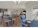 Open concept with view of kitchen, dining area, and living room, creating a cohesive living space at 6625 Ferguson Dr, Whitestown, IN 46075