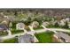 Aerial view of a suburban neighborhood showcases well-maintained properties and tree-lined streets at 7326 Elm Ridge Dr, Indianapolis, IN 46236