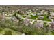 High-angle image of a residential district, highlighting lush yards and neatly arranged houses at 7326 Elm Ridge Dr, Indianapolis, IN 46236
