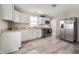 Well-lit kitchen featuring white cabinets, modern appliances and sleek flooring for a clean and stylish cooking experience at 106 N Linwood Ave, Indianapolis, IN 46201