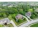 Aerial view of the home showcasing its well-manicured lawn and surrounding landscape at 13225 Gatman Ct, Carmel, IN 46032