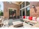 Stylish brick patio with comfortable seating and modern design, great for outdoor relaxation and entertaining at 13225 Gatman Ct, Carmel, IN 46032