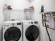 Convenient laundry room with modern washer and dryer, and storage space at 1326 E 10Th St, Indianapolis, IN 46202