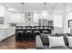 Stylish space with an open kitchen view with white walls, hardwood floors, and modern design at 1326 E 10Th St, Indianapolis, IN 46202