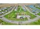 Aerial view of community with pool, playground, and walking paths at 159 Longleaf Ln, Greenfield, IN 46140