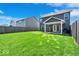 Spacious backyard, fully fenced in with covered patio at 159 Longleaf Ln, Greenfield, IN 46140
