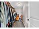 Walk-in closet with shelving and hanging space for ample storage in this well-organized room at 159 Longleaf Ln, Greenfield, IN 46140