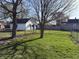 Spacious backyard featuring lush green grass and a detached garage at 1804 W 15Th St, Muncie, IN 47302