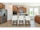 Eat-in kitchen with a large island, stainless steel appliances, and stylish countertops at 261 Onset Way, Westfield, IN 46074