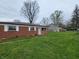 Charming single-story home with a classic brick facade and spacious front yard on a cloudy day at 314 S Taft Ave, Indianapolis, IN 46241