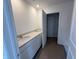 Bathroom featuring a double sink vanity with modern faucets and ample storage, primed for finishing touches at 3297 Godby Dr, Sheridan, IN 46069