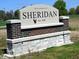 Welcome to Sheridan sign with brick columns, decorative bricks, and town establishment date of 1860 at 3303 Godby Dr, Sheridan, IN 46069