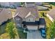 Aerial shot of a two-story house showcasing the roof and three-car garage at 3529 Miesha Dr, Indianapolis, IN 46217