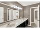 Spacious bathroom features double sink vanity, granite counters, and decorative lighting at 3529 Miesha Dr, Indianapolis, IN 46217
