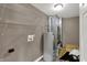 Utility room with vinyl flooring and water heater at 3529 Miesha Dr, Indianapolis, IN 46217