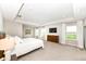 Spacious main bedroom with tray ceiling, carpet, and multiple windows providing lots of natural light at 3650 Tipperlin Rd, Bargersville, IN 46106