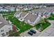 Beautiful aerial shot of townhomes with patios and green spaces creating a serene and appealing community setting at 503 Fayette Dr, Westfield, IN 46074