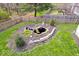 Well-maintained backyard pond surrounded by stone, lush grass, and landscaping offering a serene and peaceful outdoor space at 5343 Ripplingbrook Way, Carmel, IN 46033