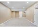 Finished basement space featuring neutral carpet, recessed lights and plenty of room to move at 5343 Ripplingbrook Way, Carmel, IN 46033