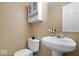 Half-bath with pedestal sink, and vanity at 5343 Ripplingbrook Way, Carmel, IN 46033