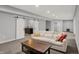 Cozy basement space with a wet bar, comfortable seating, recessed lighting, and gray walls at 5492 Cottage Grove Ln, Noblesville, IN 46062