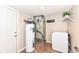 Basement utility area with a water heater, HVAC unit, and washing machine at 5856 Long Ridge Pl, Indianapolis, IN 46221
