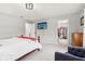 Spacious main bedroom featuring a TV, furniture, and a walk-in closet in a neutral palette at 6707 Meadow View Ct, Avon, IN 46123