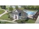 Aerial view of the Hampton Walk community pool and recreation area at 7308 Broadview Ln, McCordsville, IN 46055