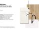 Components for the kitchen design including cabinets, countertops, faucet, hardware, lighting, and flooring at 7308 Broadview Ln, McCordsville, IN 46055