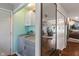 Functional laundry area with modern washer and dryer, conveniently located near living spaces at 8747 Knotty Pine Ct, Indianapolis, IN 46227
