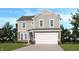 Charming two-story home with neutral siding, a two-car garage, and a well-manicured lawn at 1147 Stubble Run, Danville, IN 46122