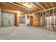 Spacious unfinished basement framed and ready for customization with concrete flooring at 11599 Braemar Ct, Carmel, IN 46032