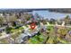 An aerial view of the house showing the surrounding neighborhood and backyard at 1280 Casco Bay Cir, Cicero, IN 46034