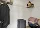Walk-in closet with shelves for storage, offering functional organization and space at 13510 E 131St St, Fishers, IN 46037