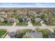An aerial view of a peaceful neighborhood with mature trees and well-maintained lawns at 1417 Macintosh Ct, Avon, IN 46123