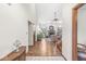 Welcoming foyer with hardwood floors and a view of the living room and stairs at 1417 Macintosh Ct, Avon, IN 46123