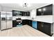 Modern kitchen featuring stainless steel appliances and sleek black cabinets at 1965 Churchill Rd, Franklin, IN 46131