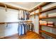 Walk-in closet with custom shelving and ample space for storage and organization at 4063 Millstream Rd, Greenwood, IN 46143