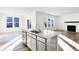 Kitchen island featuring granite countertops and open concept design at 4327 Persian St, Greenwood, IN 46143