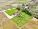 Expansive aerial view of home with a large yard surrounded by scenic farmland at 4339 W Briarwood Rd, Monrovia, IN 46157