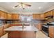 Spacious kitchen featuring center island, modern appliances, and ample counter space at 4339 W Briarwood Rd, Monrovia, IN 46157